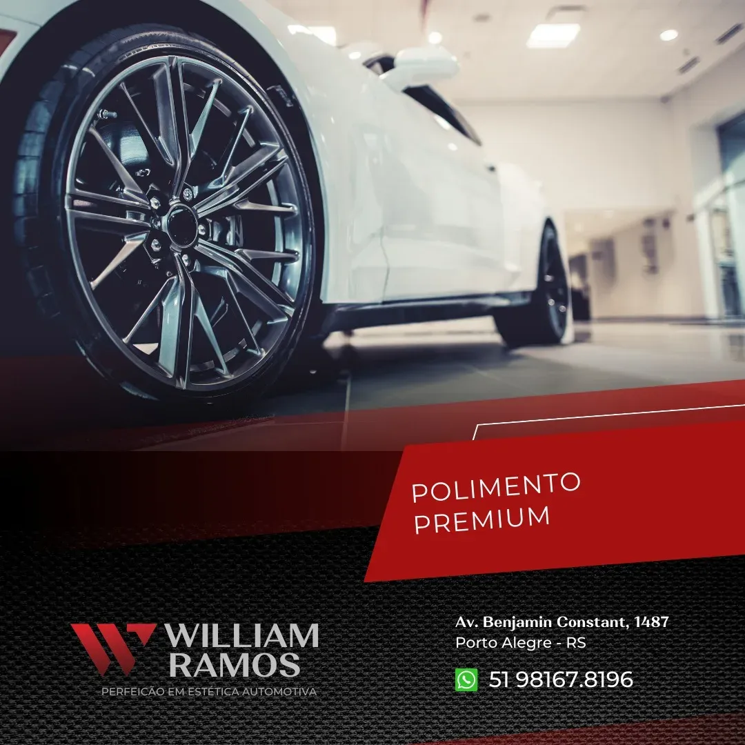 Polimento premium em veículo esportivo